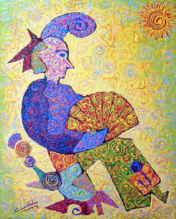 MUJER CON ABANICO 618x768